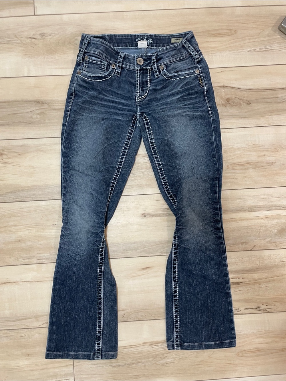 Vintage Silver Low Rise Bootcut Flare Jeans